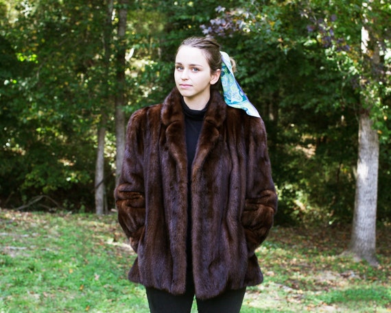 Giorgio Sant' Angelo Mink Fur Jacket/ Lovely Dark… - image 1