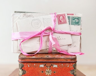 Set of 33 Antique Collectible Correspondence Letters & Postcards of Berkley Grimball Wilkins Jr. Greenville SC Resident