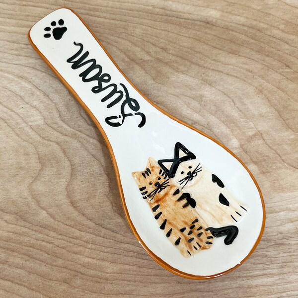Cat Spoon Rest Etsy