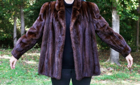 Giorgio Sant' Angelo Mink Fur Jacket/ Lovely Dark… - image 4