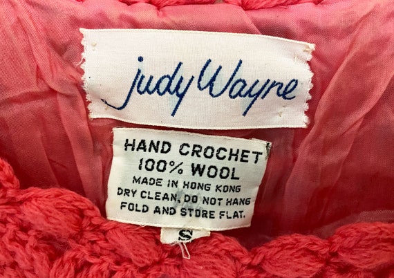 Judy Wayne Hand Crocheted Knit Dress/ Groovy 70s … - image 7