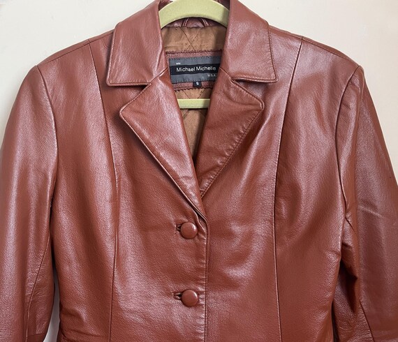 Leather Jacket by Michael Michelle Size Women's S… - image 2