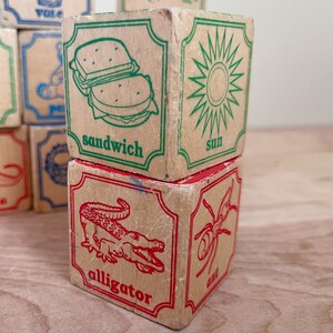 Vintage Alphabet Blocks / Cute Incomplete Set 19 Total, W Animals and ...