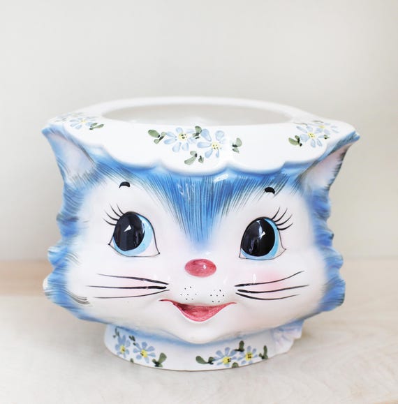 Lefton Miss Priss Kitty Cat Cookie Jar #1502 NO Lid!/ Super Cute