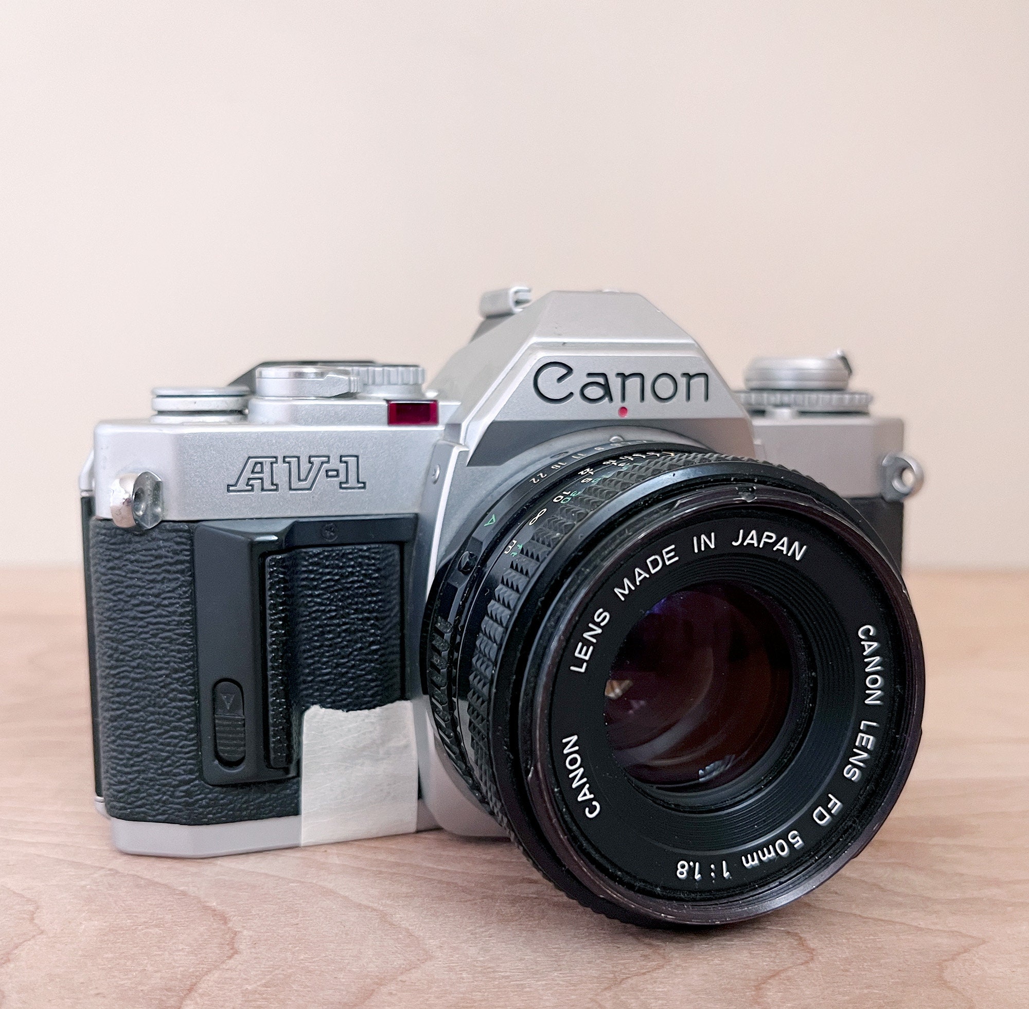 Canon AV-1 35mm Film Camera W Canon FD 50mm Lens 1.8
