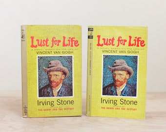 Lust for Life by Irving Stone/ Your Choice of Two 1960s Paperbacks of the Famous Vincent Van Gogh Biography/ 60s Cardinal Pocket Book
