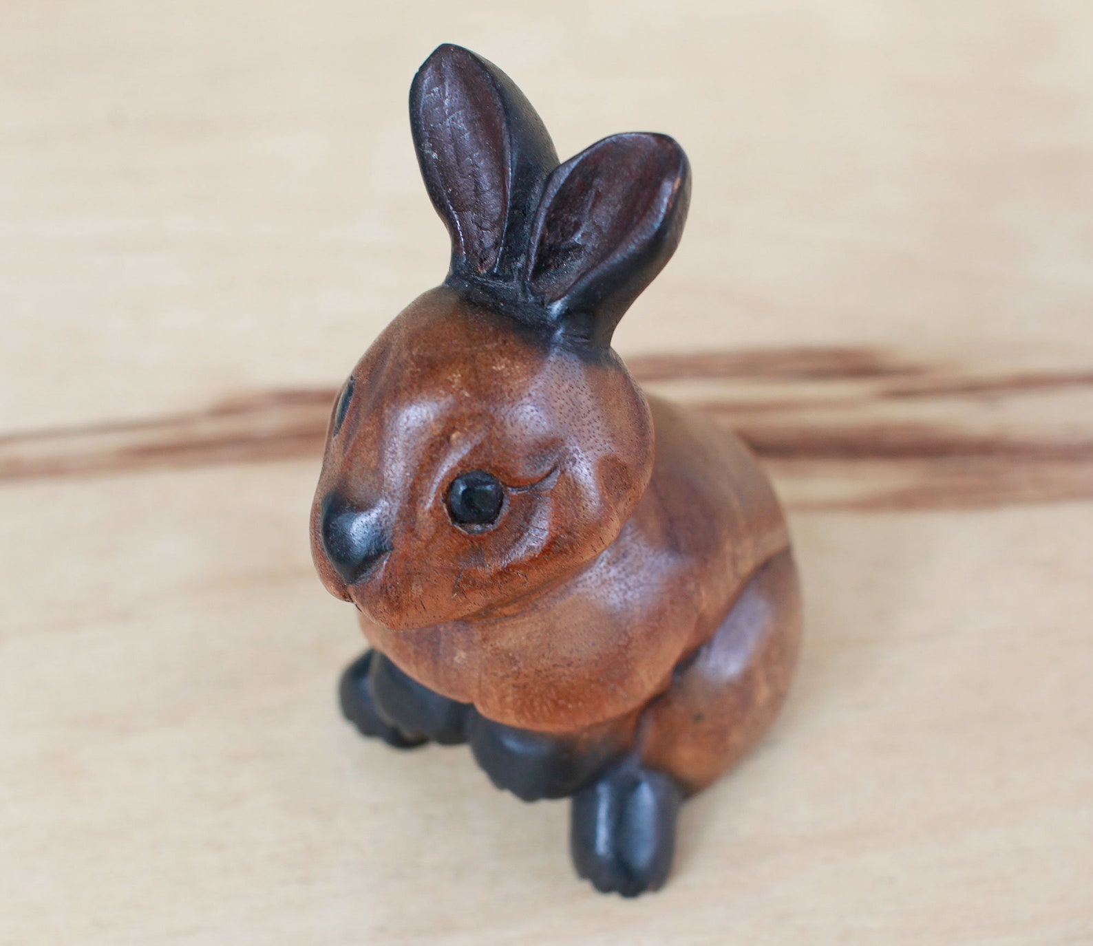 Hand Carved Wood Bunny Rabbit/ Unique and Beautifully Done Mid - Etsy