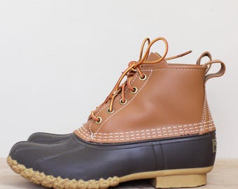 Vintage 90’s L.L. Bean Brown Leather Chukka Boots Classic Outdoor Sz 8 Vintage 90 main image 4