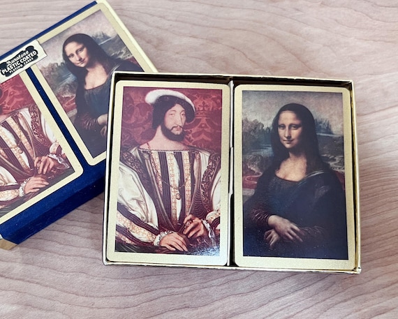 Renaissance Duratone Playing Cards W Mona Lisa & Francis I, King