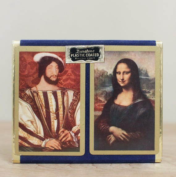 Renaissance Duratone Playing Cards W Mona Lisa & Francis I, King