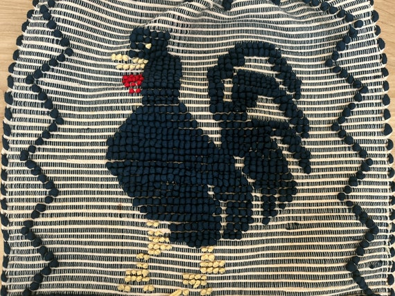 Vintage Portuguese Woven Rooster Tote Bag with Ra… - image 7