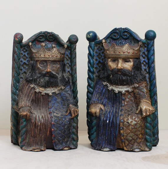 Modelled Resin 1970's Bookends (TRE) Modelled Resin 1970's Bookends (TRE)