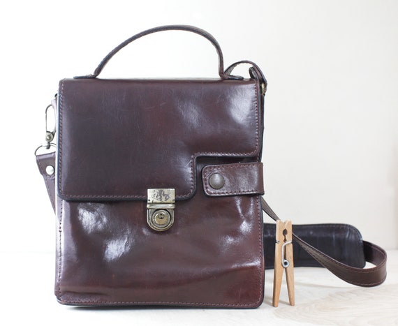 Unique Canadian Leather Crossbody Travel Bag/ Bea… - image 10