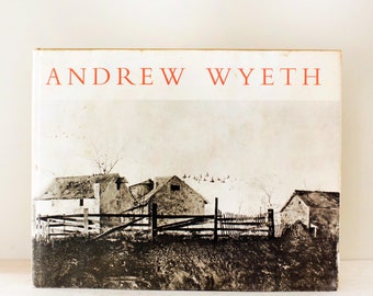Andrew Wyeth Dry Brush and Pencil Drawings / 1963 First Edition w Dust Jacket / Beautiful Coffee Table Book