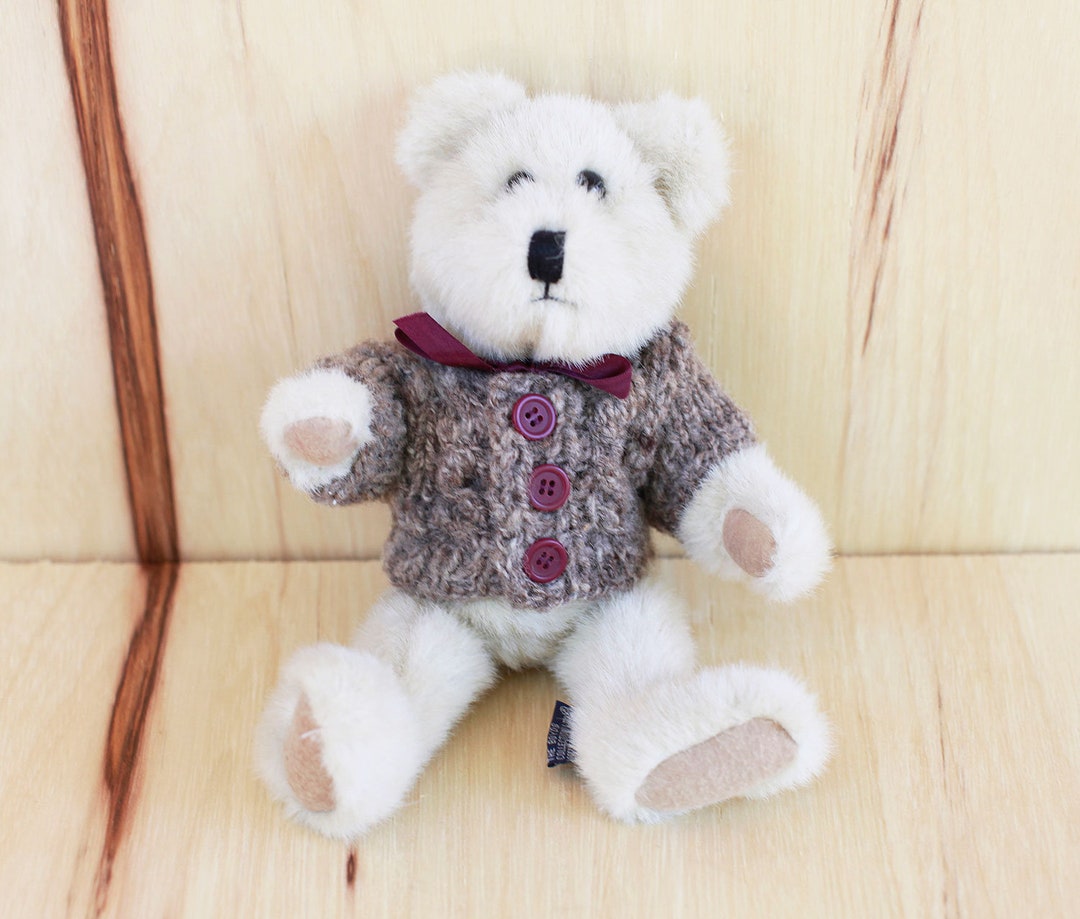 Boyd Bear White Cutie in Hand Knitted Sweater/ J.B. Bean - Etsy