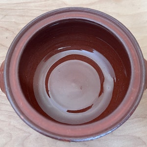 Bulgar Pottery USA Small Covered Casserole Pot/ Bulgarian Style Drip Glaze Redware Pottery/ Terra Cotta Kitchen Pottery Piece image 7