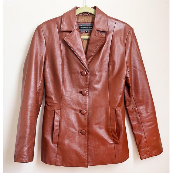 Leather Jacket by Michael Michelle Size Women's S… - image 1