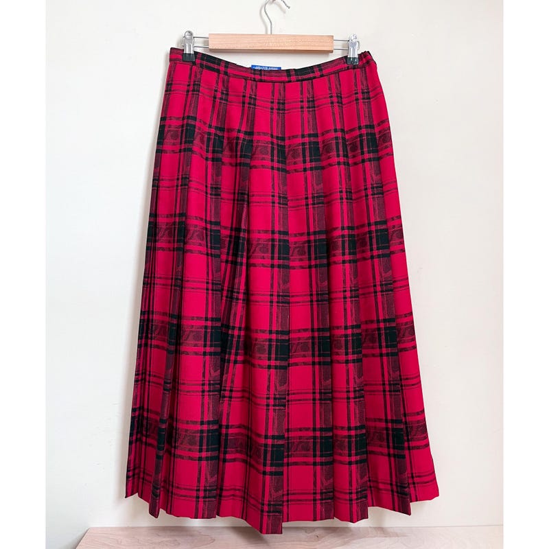 Red Wool & Cashmere Donjon Skirt main image 1