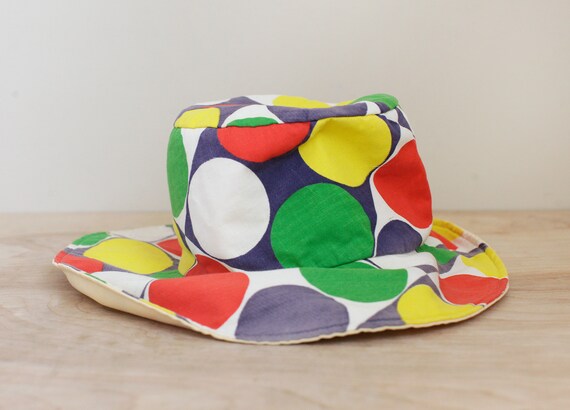 Mod Polka Dot Bucket Hat/ Extra Groovy 70s Wide B… - image 7