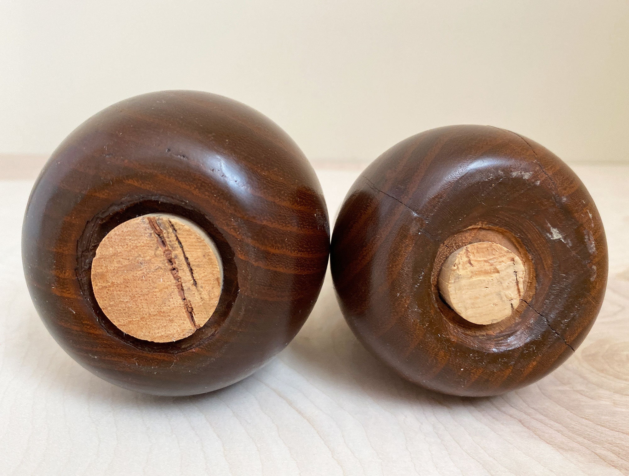 Mid Century Modern Teak Apple and Pear Italian Small Salt & Etsy