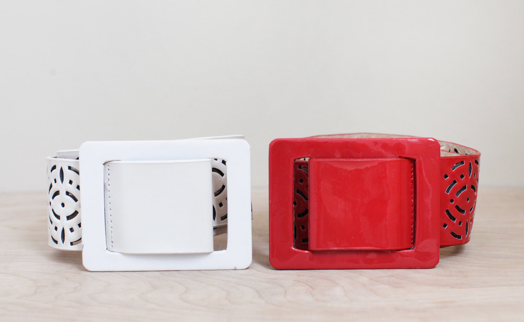Vintage Oscar by Oscar De La Renta Patent Leather Belts  display picture 1