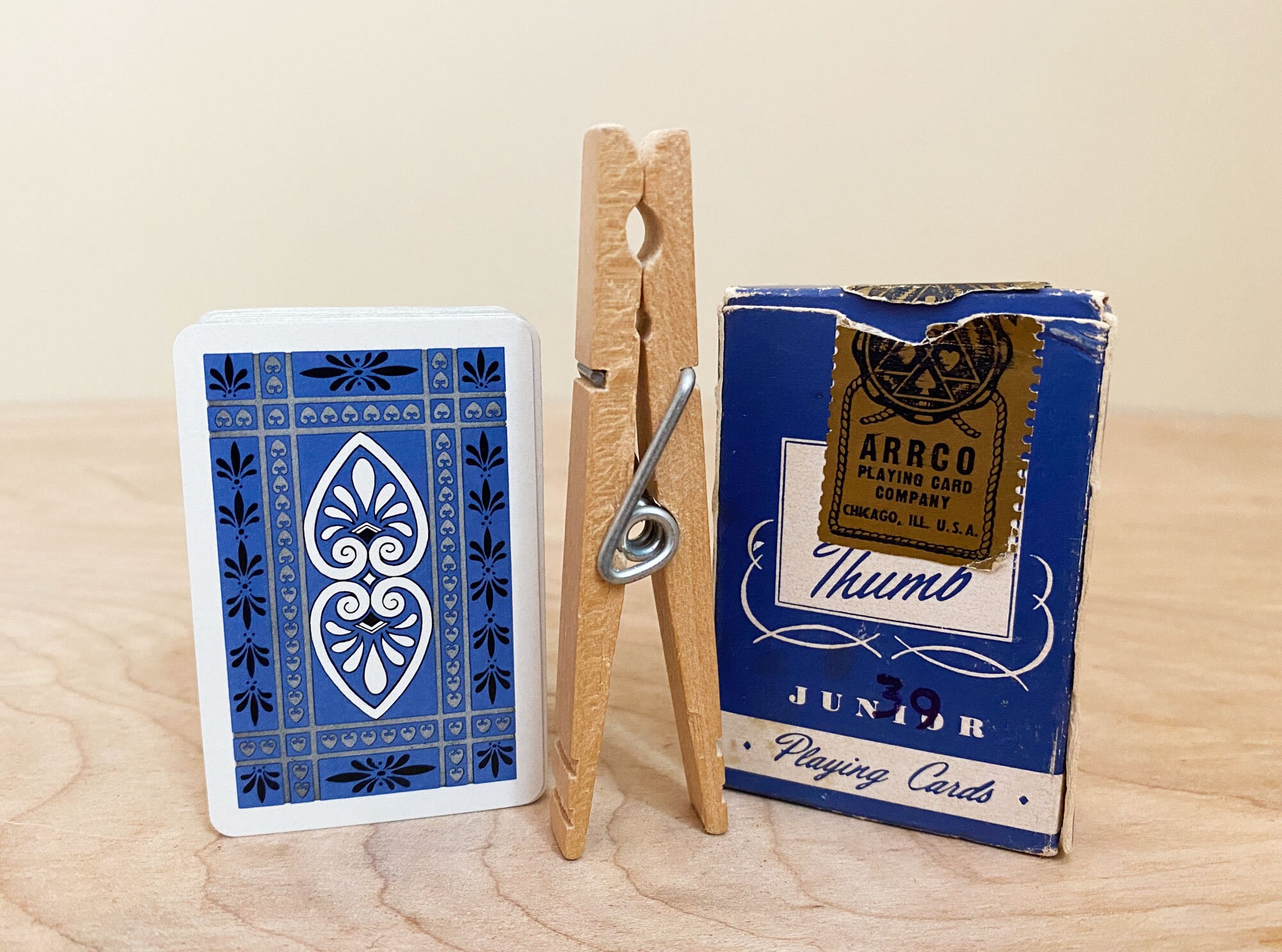 Arrco Junior Size Playing Cards/ Cute Miniature Plastic Coated - Etsy