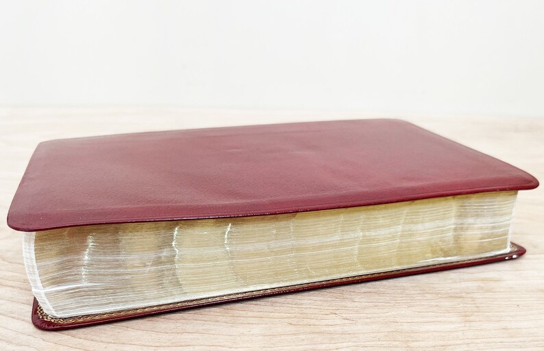 Red Bonded Leather Bible/ Old & New Testaments King James Etsy
