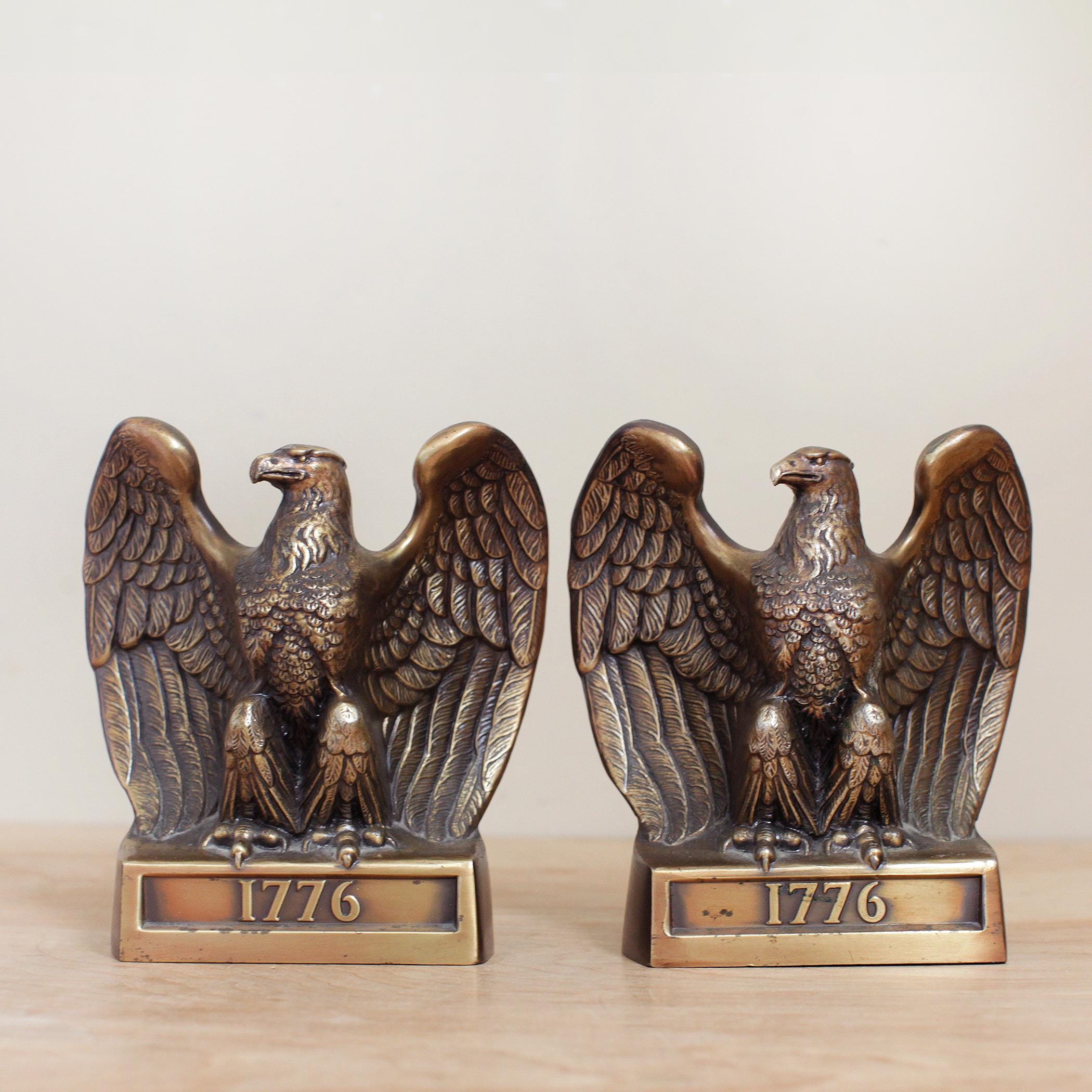Brass Vintage Eagle 1776 Bookends - Etsy