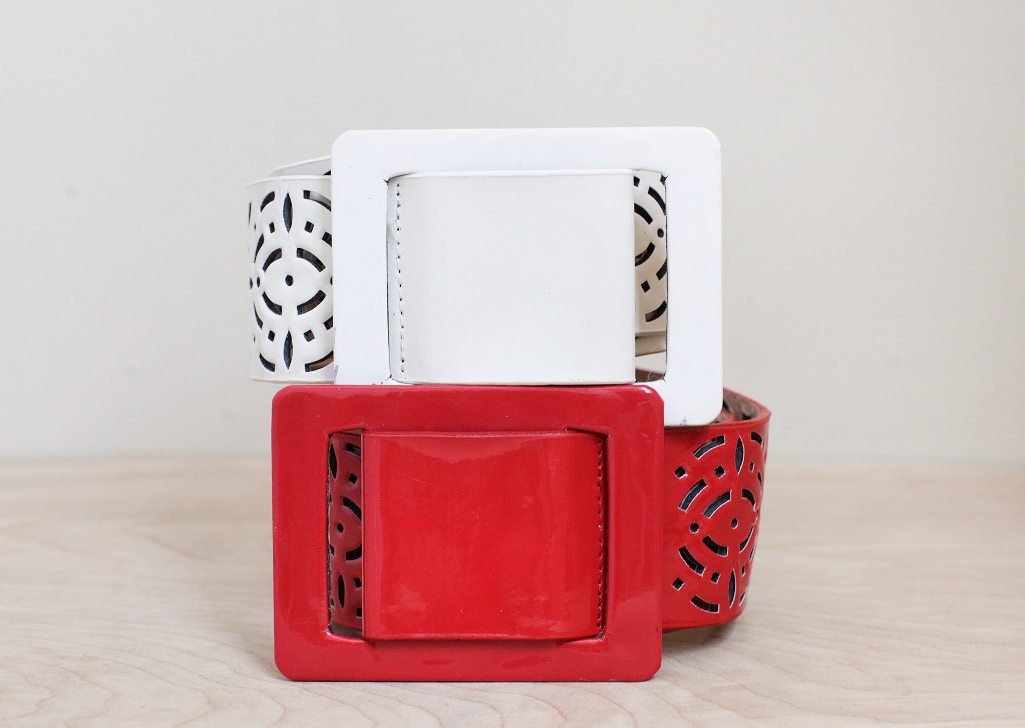 Vintage Oscar by Oscar De La Renta Patent Leather Belts  display picture 1