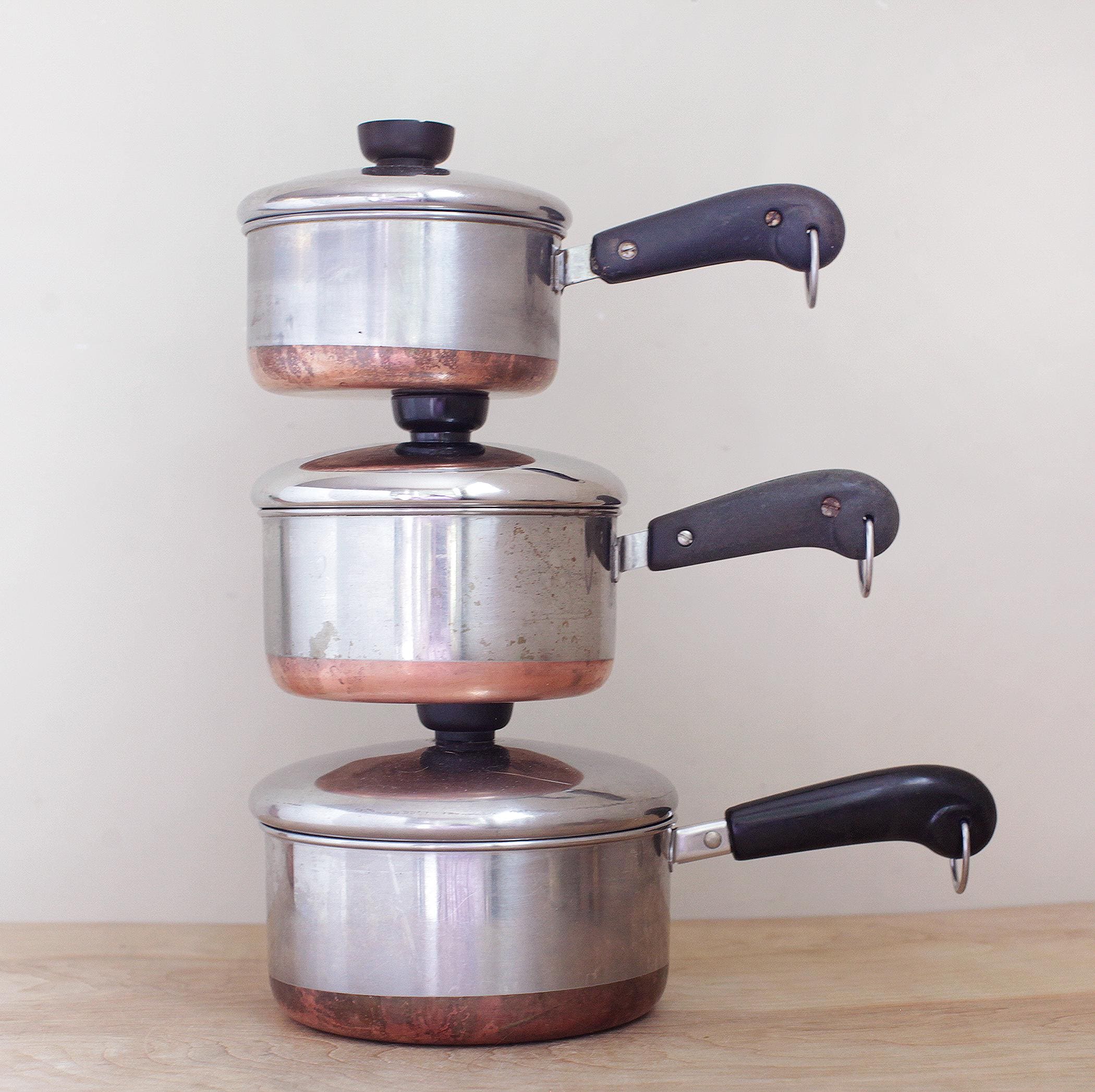 Vintage Revere Ware Copper Bottom Pots - Etsy