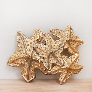 Mimi Di N 1989 Starfish Two Piece Belt Buckle/ HTF Gold Toned Stunner by Mimi di Niscemi/ Lovely Resort Wear White Lotus Worthy Buckle