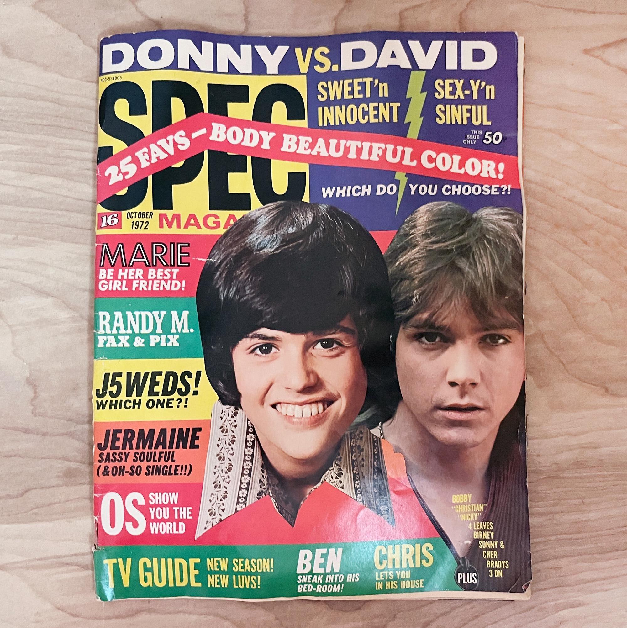 Spec Magazine October 1972/ Vintage Teen Tabloid Style Magazine