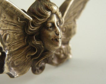 Vintage Pendant - Woodland Fairy Pendant - Vintage Brass - Large Pendant - DIY Necklace