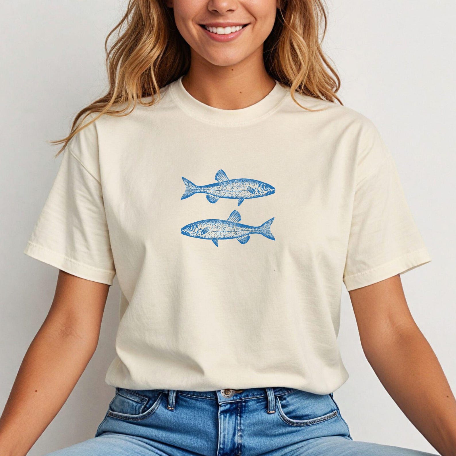 NEVEAH – STYLISH FISH PRINT COTTON SHIRT main image 0