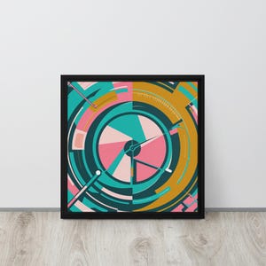 Colorful Abstract Wall Art #2 | Framed Canvas | Modern Art for Living Room or Office | Vibrant Home Decor Gift