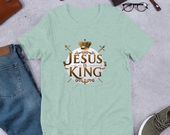 T-shirt Jésus est le roi chrétien - T-shirt « Bold Faith » pour homme et femme - T-shirt unisexe