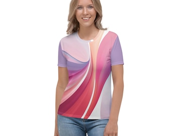 Pastel Abstract Women's T-shirt: Soft Modern Vibe