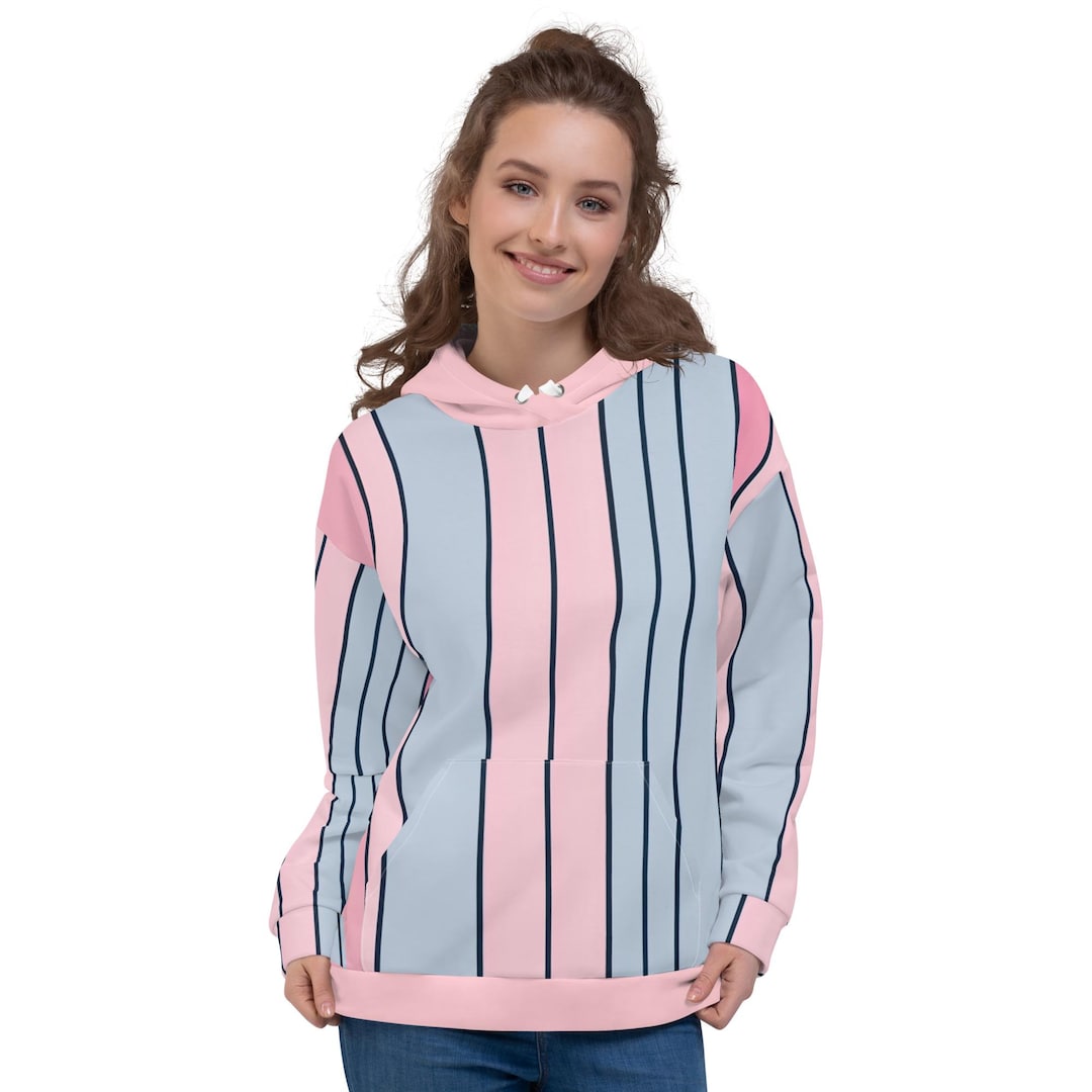PIECES Felpa Con Cappuccio Donna A Righe Pcchilli LS - Sportiva Casual Con Polsini A Coste, Taglio Normale