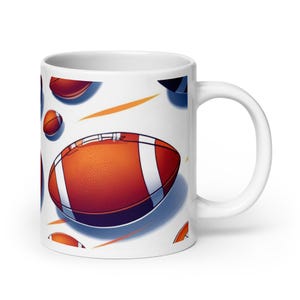 Football Coffee Mug: Sports Fan Game Day Ceramic Mug