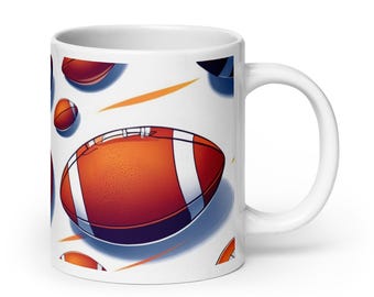 Taza de café de fútbol: Taza de cerámica para el día del partido de los aficionados al deporte