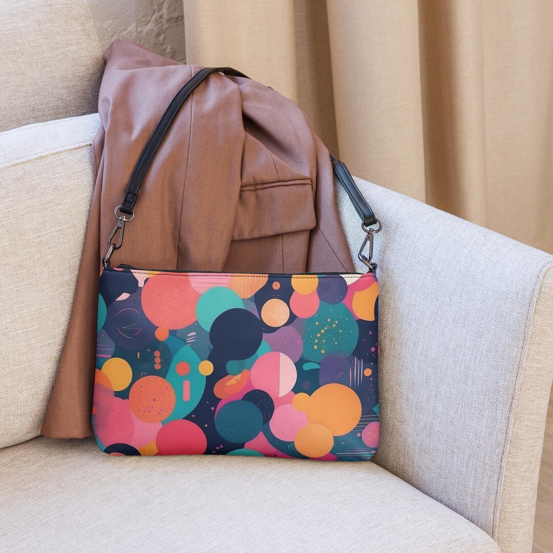 Multicolor Polka Dot Crossbody Bag - Colorful, Chic, Lightweight, Hands ...