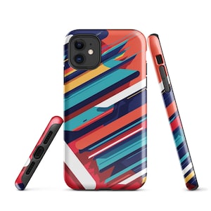 Abstract Multicolor iPhone Case: Dual Layer Protection