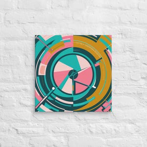 Colorful Abstract Wall Art Canvas | Modern Art for Living Room or Office | Vibrant Home Decor Gift