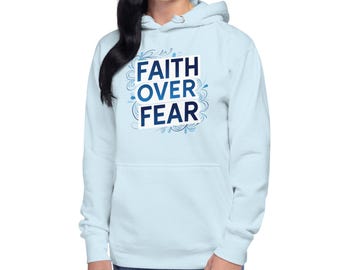 Felpa unisex "Fede contro la paura" / Felpa cristiana / Felpa religiosa motivazionale - Idea regalo