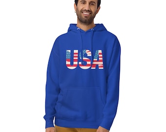 USA Hoodie # 2 - Rot, Weiß & Blau Hoodie