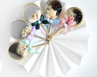 Personalized Gold Hand Mirror: Baby Shower Keepsake Favor