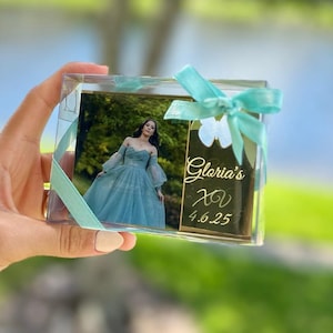 Sweet 16 Photo Magnets, Quinceanera Birthday Favors, Custom Mis Quince Años, Birthday Party Favors, Personalized Mirror Magnet with photo