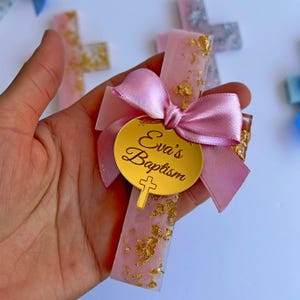Personalized Cross Magnet Favors: Baptism, Christening, Communion