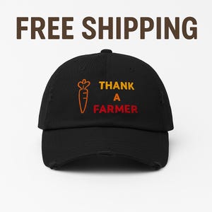 Thank a Farmer Hat – Embroidered Baseball Cap, Rustic Country Dad Gift, Farming Appreciation Cap