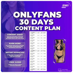 30 Days - Content Plan for OnlyFans